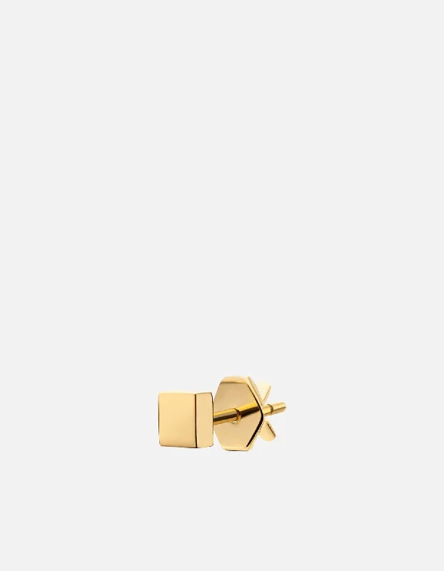 Personalized Jewelry Sale – Unique Pieces At Great Prices Cube Stud Earring, Gold Vermeil