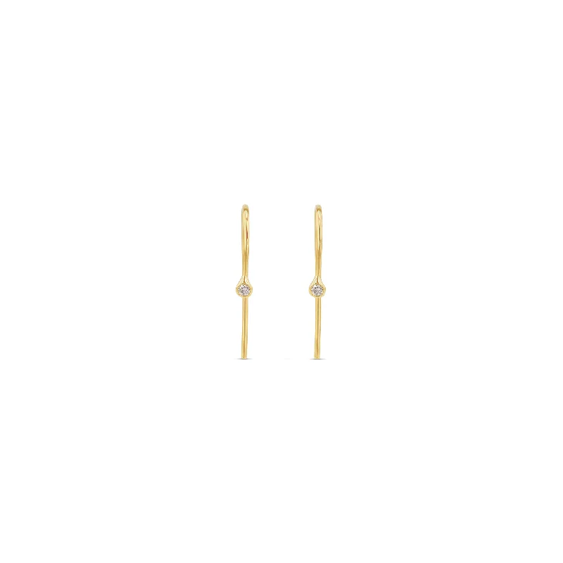 Seasonal Jewelry Deals – Elevate Your Style Hook Earrings w Diamonds