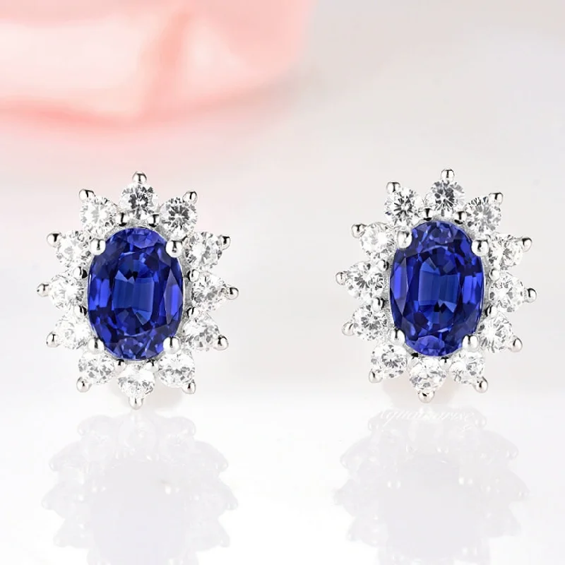 Buy More, Save More On Stunning Jewelry Pieces Diana Blue Sapphire Earrings- Sterling Silver