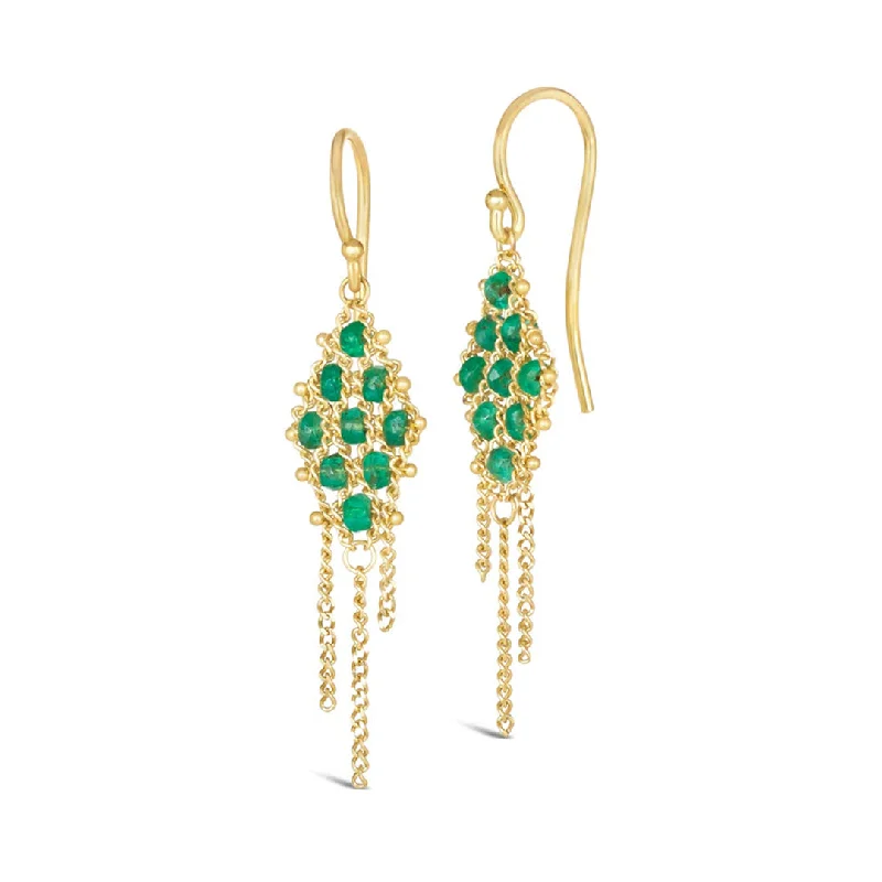 Shop Fine Jewelry With Exclusive Savings Emerald Woven Lattice Earrings