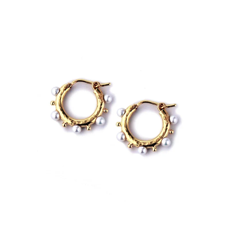 Exclusive Online Discounts On Stylish Jewelry 'Big Baby' Pearl Hoop Earrings