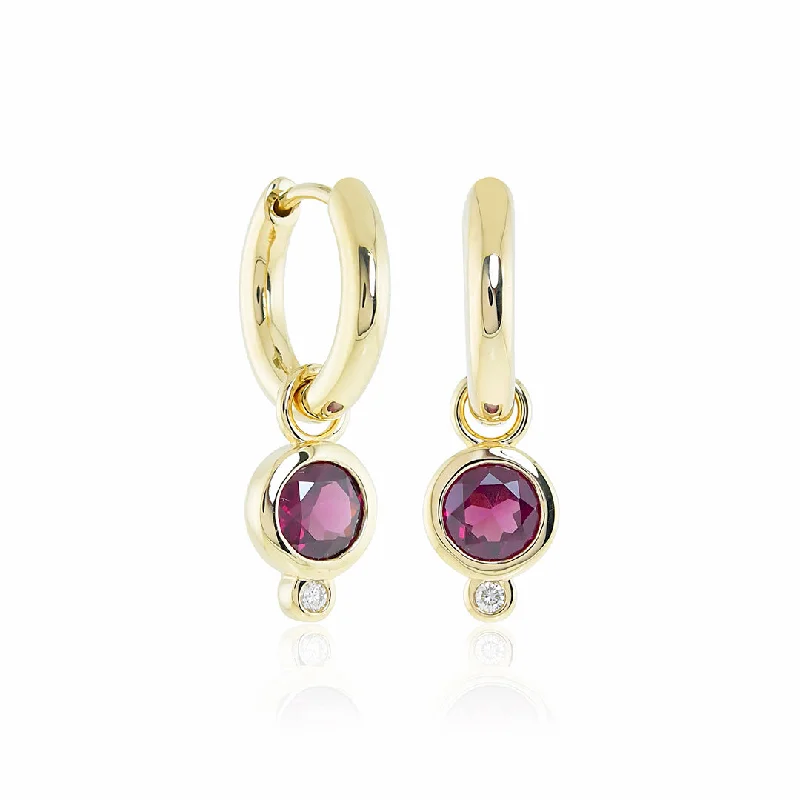 Exclusive Jewelry Bundles At Discounted Rates Amora Drop Earrings in Garnet & Diamonds