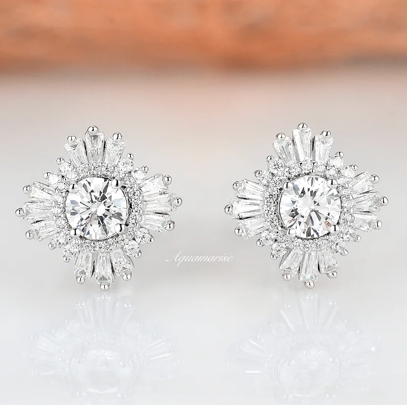 Personalized Jewelry At Special Discount Rates Joelle Diamond Earrings- Sterling Silver