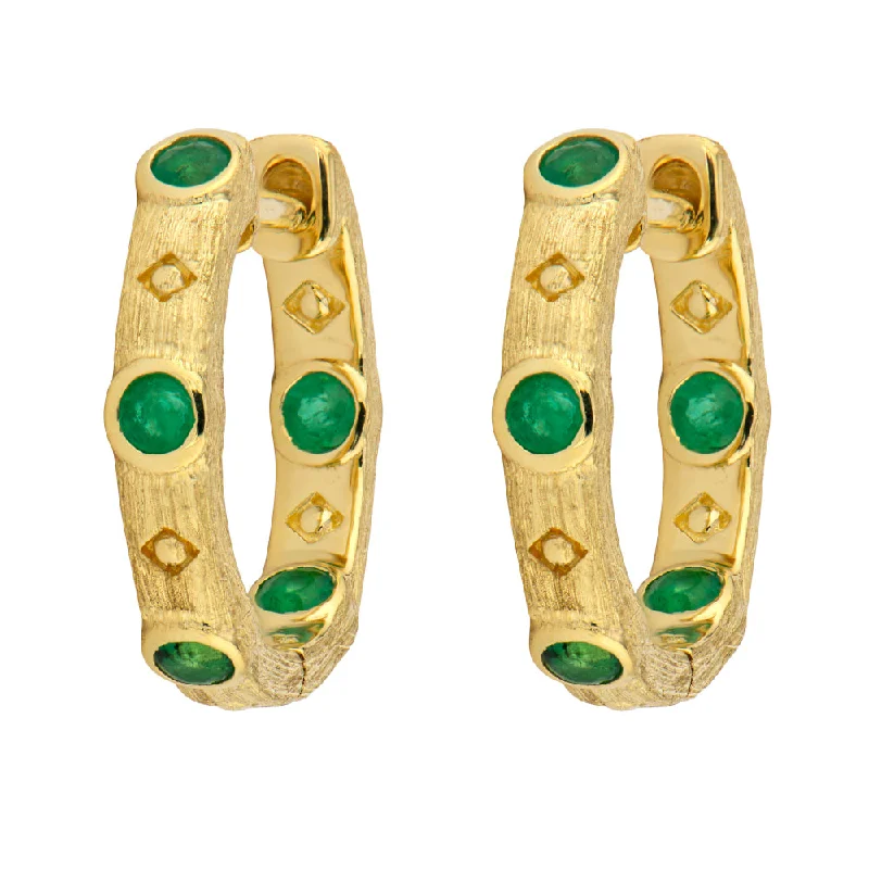 Jude Frances Emerald Provence Jane Hoop Earrings