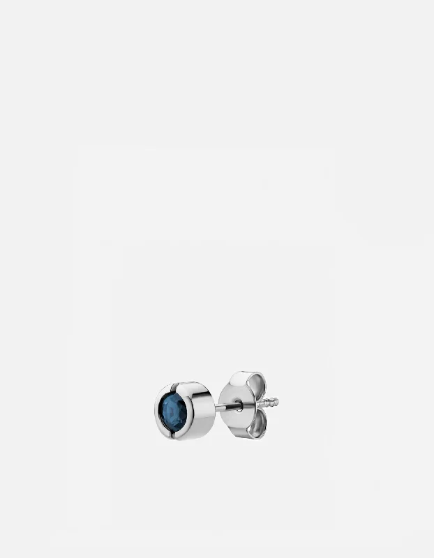 Bestselling Jewelry Now On Sale – Elevate Your Look Kali Stud Earring, 14k White Gold w/Blue Sapphire