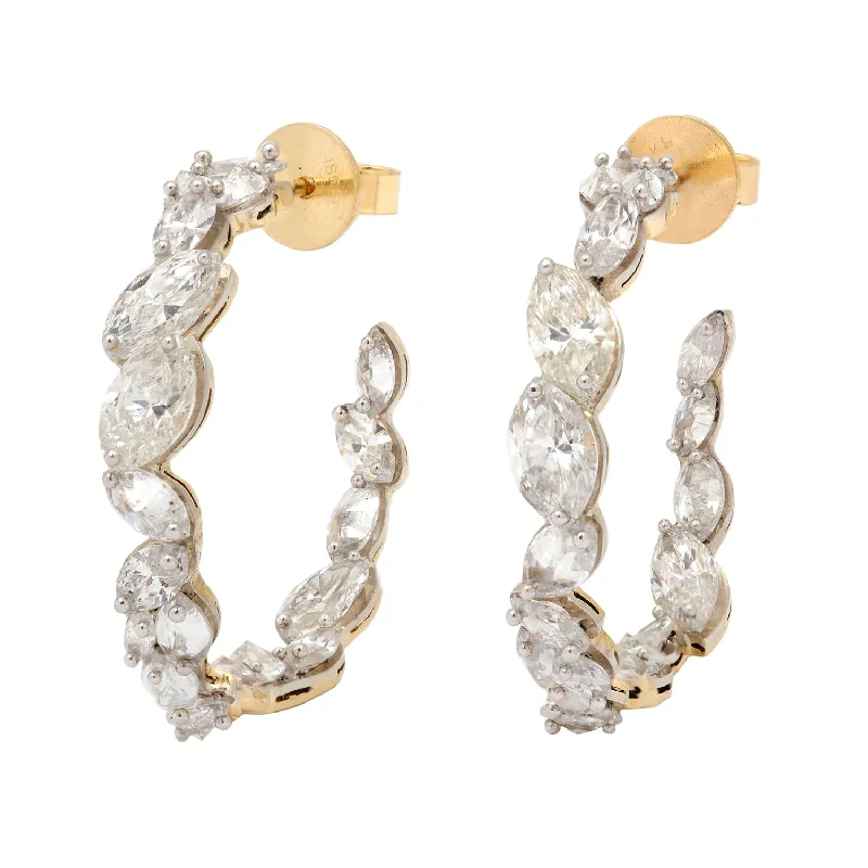 Your Dream Jewelry At Dream Prices Large Marquise Diamond Hoops
