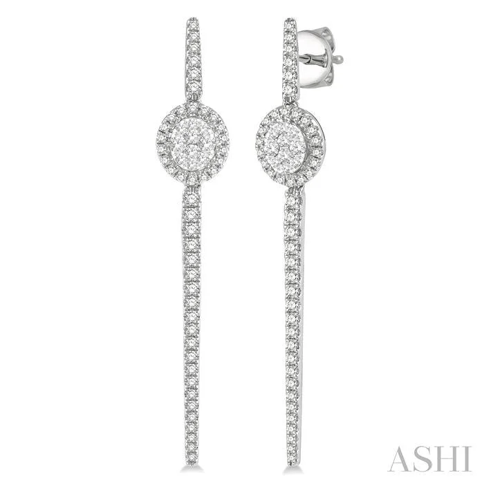 Flash Sale On Exquisite Jewelry – Don't Miss Out OVAL SHAPE HALO LOVEBRIGHT DIAMOND LONG EARRINGS Flash Sale On Exquisite Jewelry – Don't Miss Out OVAL SHAPE HALO LOVEBRIGHT DIAMOND LONG EARRINGS