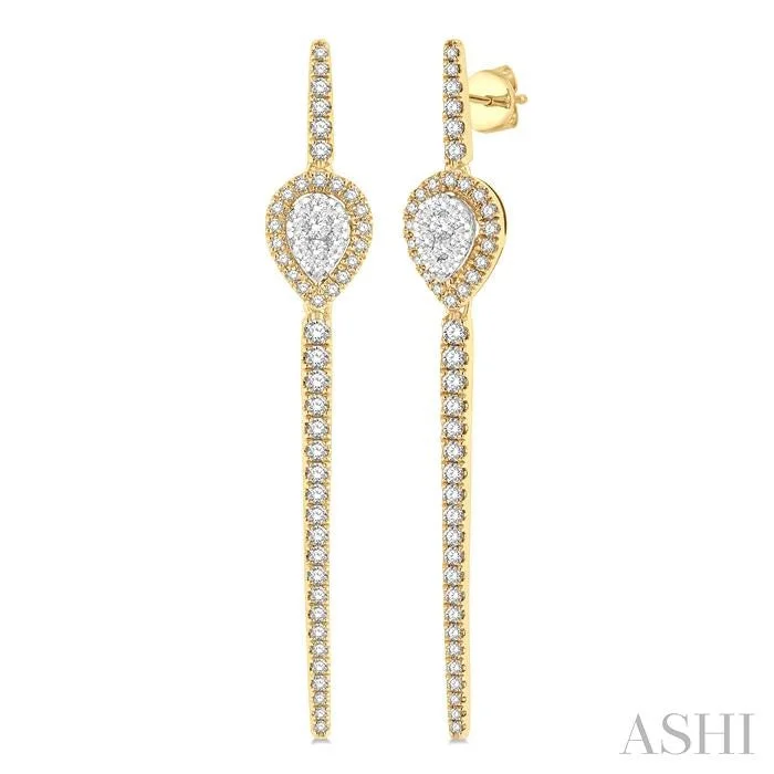 Trending Jewelry Styles Now At Limited-Time Discounts PEAR SHAPE HALO LOVEBRIGHT DIAMOND LONG EARRINGS Trending Jewelry Styles Now At Limited-Time Discounts PEAR SHAPE HALO LOVEBRIGHT DIAMOND LONG EARRINGS