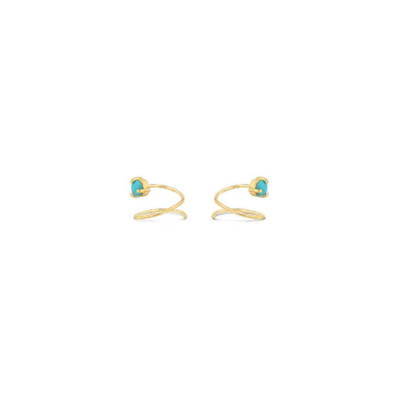 Premium Jewelry Now Available At Special Discounts Petite Turquoise Curl Earrings
