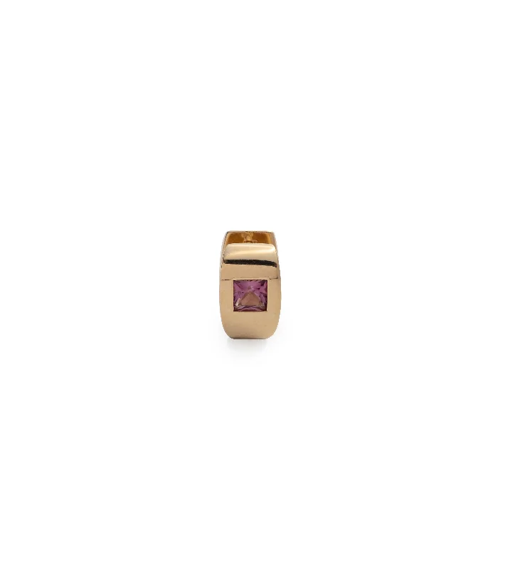 Unique Jewelry Designs Now At Discounted Rates Princess Cut Pink Tourmaline - Love : Gemstone Huggie Earring Unique Jewelry Designs Now At Discounted Rates Princess Cut Pink Tourmaline - Love : Gemstone Huggie Earring