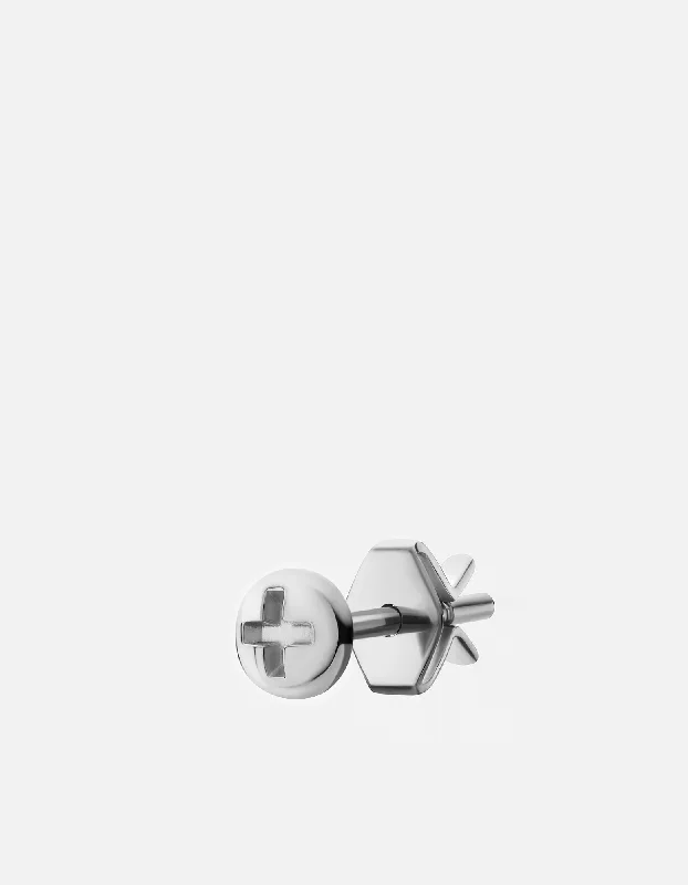 Trending Jewelry Styles Now At Limited-Time Discounts Screw Stud Earring, Sterling Silver