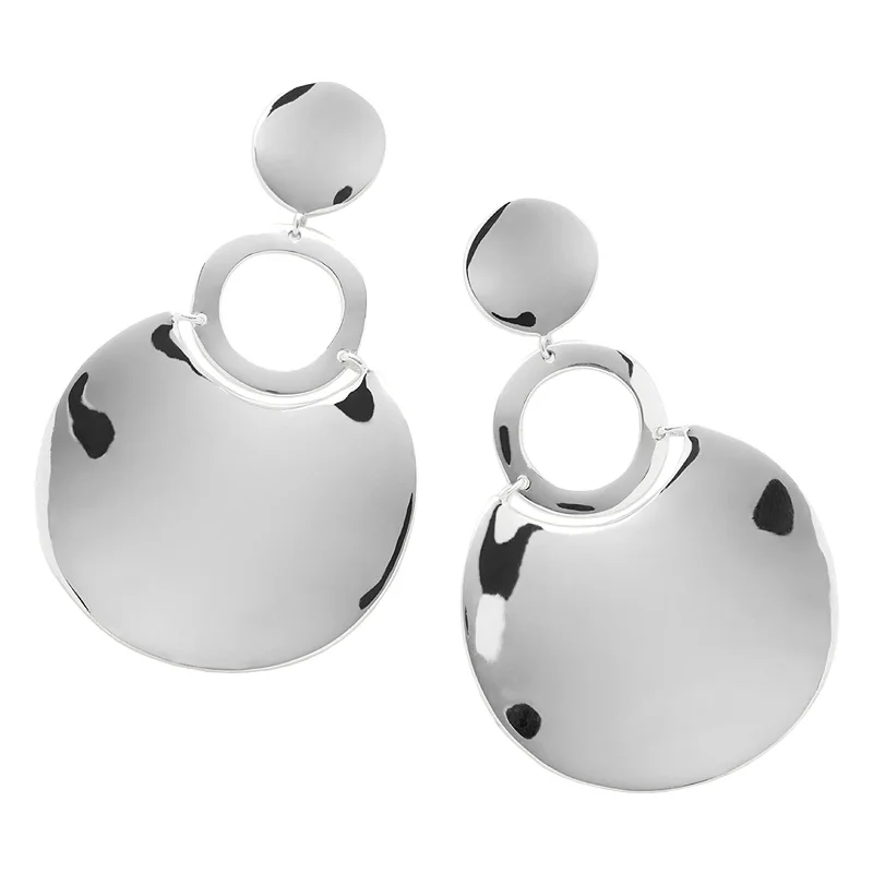 Bestselling Jewelry Now On Sale – Elevate Your Look Statement Wavy Disc Drop Earrings