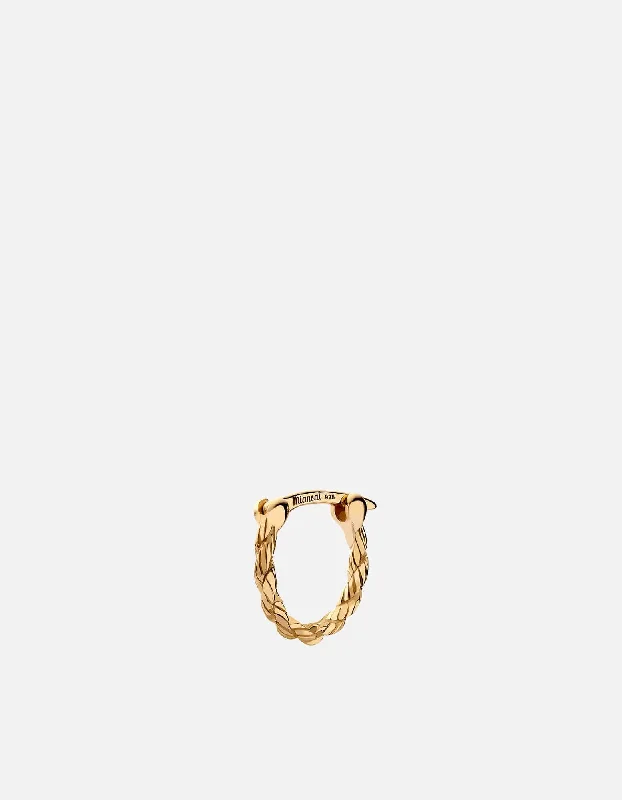 Shop Stylish Jewelry Now And Save Big Slim Rope Huggie Earring, Gold Vermeil