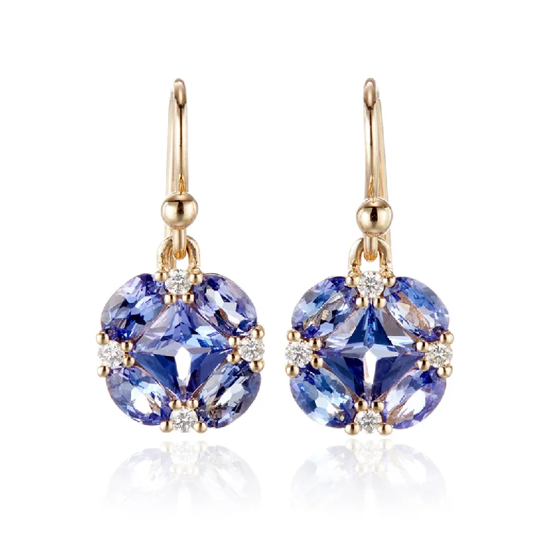 Exclusive Jewelry Sale – Limited-Time Discounts Quadrille Drop Earrings in Tanzanite & Diamonds