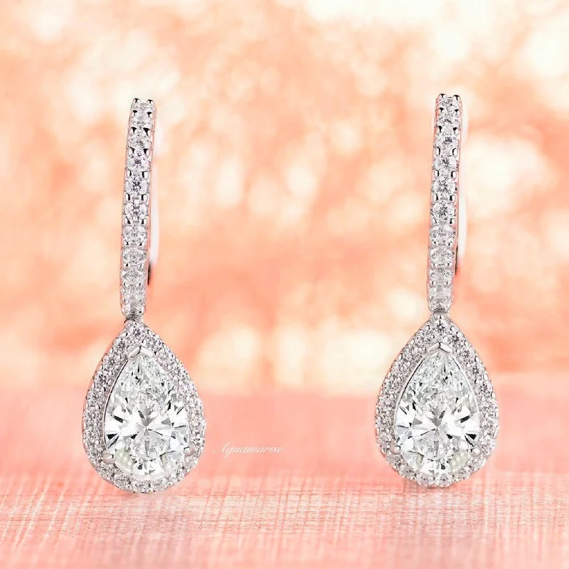 Seasonal Jewelry Sale – Upgrade Your Collection Vera White Sapphire Earrings- Sterling Silver