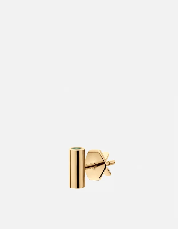 Exclusive Jewelry Sale – Sparkle For Less Wren Green Onyx Stud Earring, Gold Vermeil