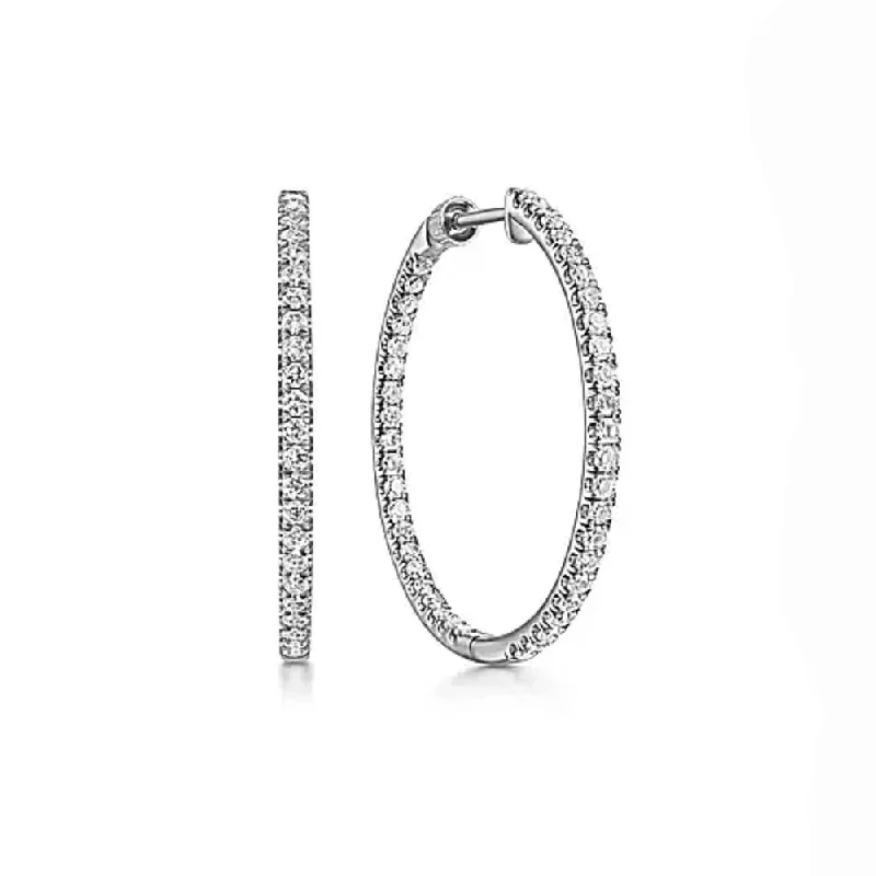 Dazzle With Discounts – Shop Jewelry On Sale 1 inch Inside Out Diamond Hoops