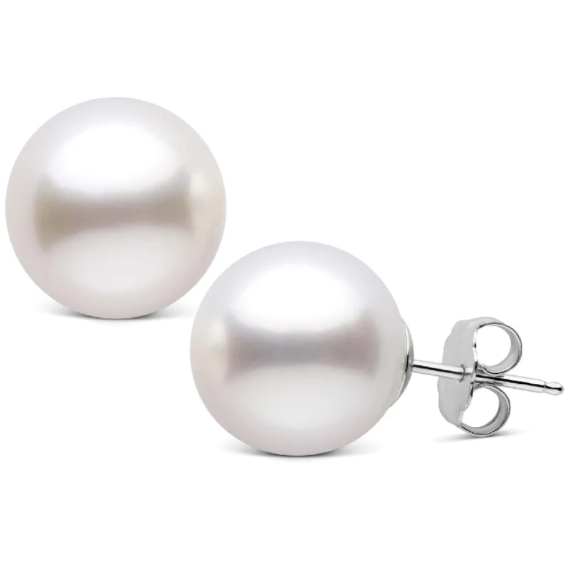 Fashion-Forward Jewelry At Exclusive Discounts 11.0-12.0 mm AAA White South Sea Pearl Stud Earrings
