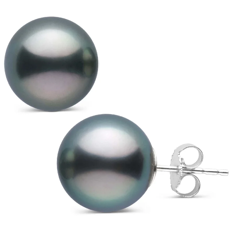 Stunning Statement Jewelry, Unbeatable Discounts 12.0-13.0 mm AAA Tahitian Pearl Stud Earrings