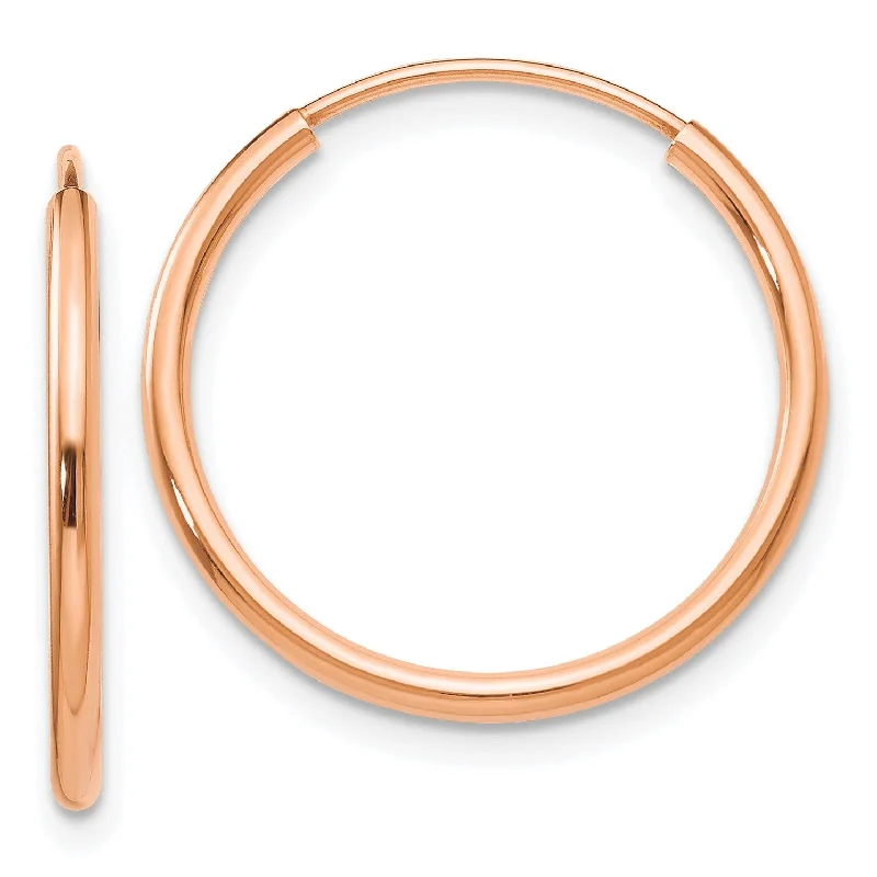 Timeless Elegance, Temporary Discounts – Act Fast 14KT Rose Gold 20X1.5MM 20MM Endless Hoop Earrings