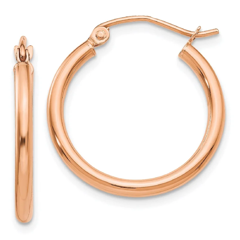 Exclusive Gemstone Jewelry At Special Prices 14KT Rose Gold 20X2MM Hoop Earrings