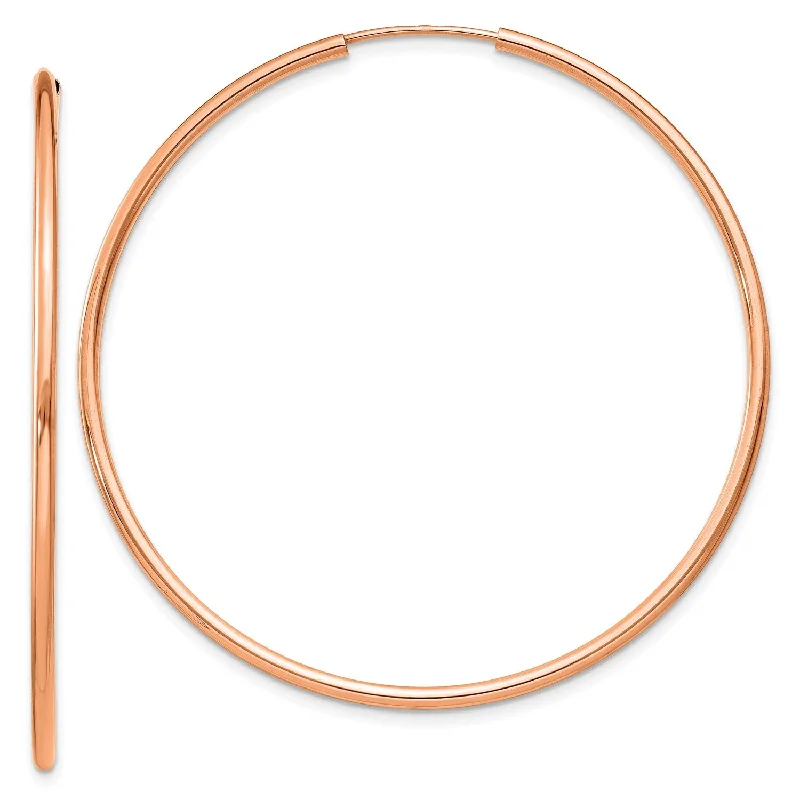 Limited-Time Jewelry Sale – Elegant Styles At Less 14KT Rose Gold 45X1.5MM Endless Hoop Earrings