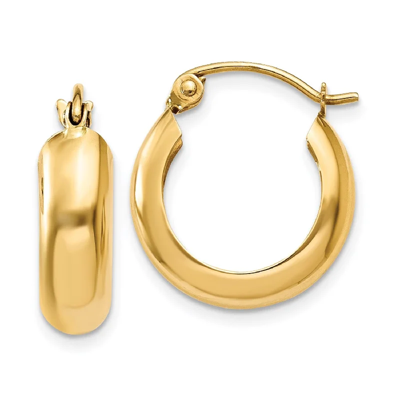 Flash Sale On Exquisite Jewelry – Don't Miss Out 14KT Yellow Gold 10X4.75MM Hoop Earrings