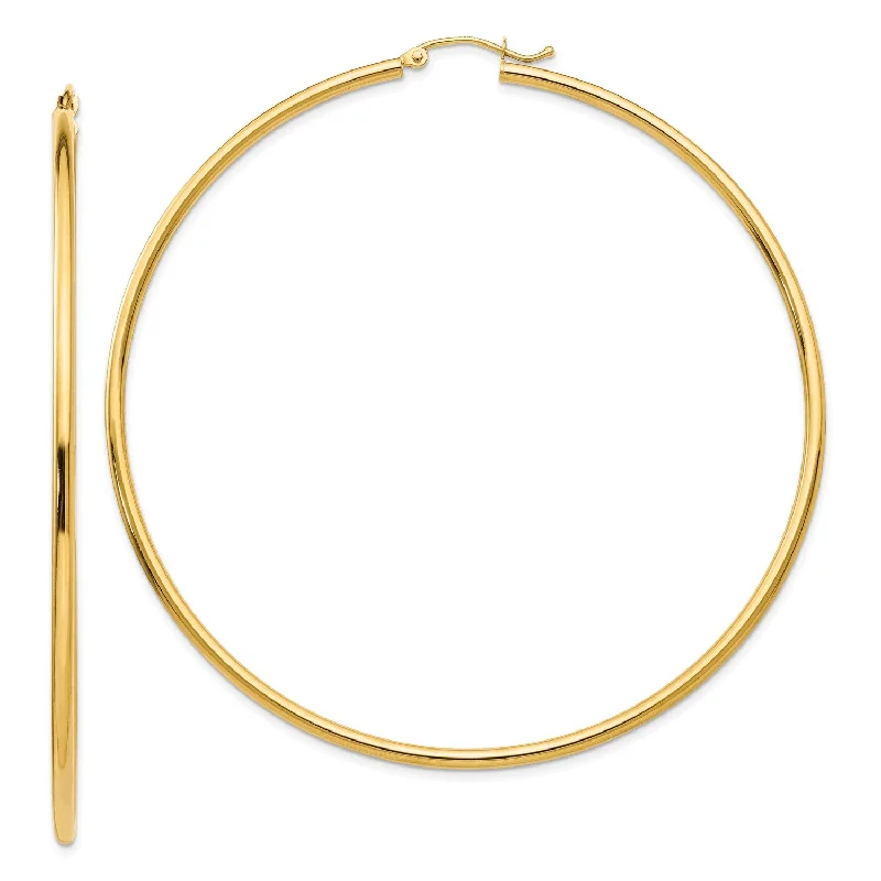 Shop High-Quality Jewelry At Jaw-Dropping Discounts 14KT Yellow Gold 70X2MM Hoop Earrings