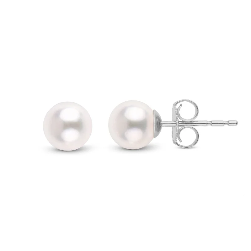 Final Call For Exquisite Jewelry At Reduced Rates 5.5-6.0 mm White AAA Akoya Pearl Stud Earrings