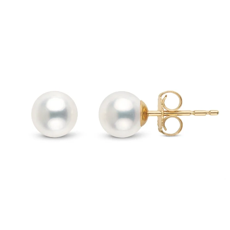 Timeless Jewelry Styles At Wallet-Friendly Prices 5.5-6.0 mm White Freshadama Freshwater Pearl Stud Earrings