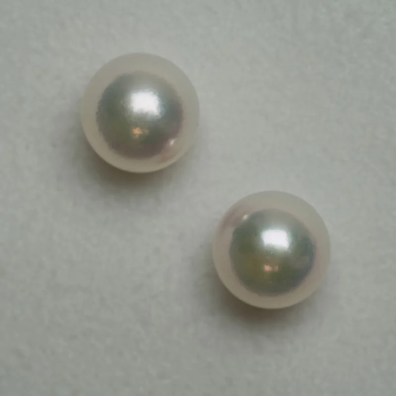 Bohemian-Inspired Jewelry For Free-Spirited Fashion 7.25 and 7.28 mm GIA Certified Hanadama Akoya Pearl Stud Earrings