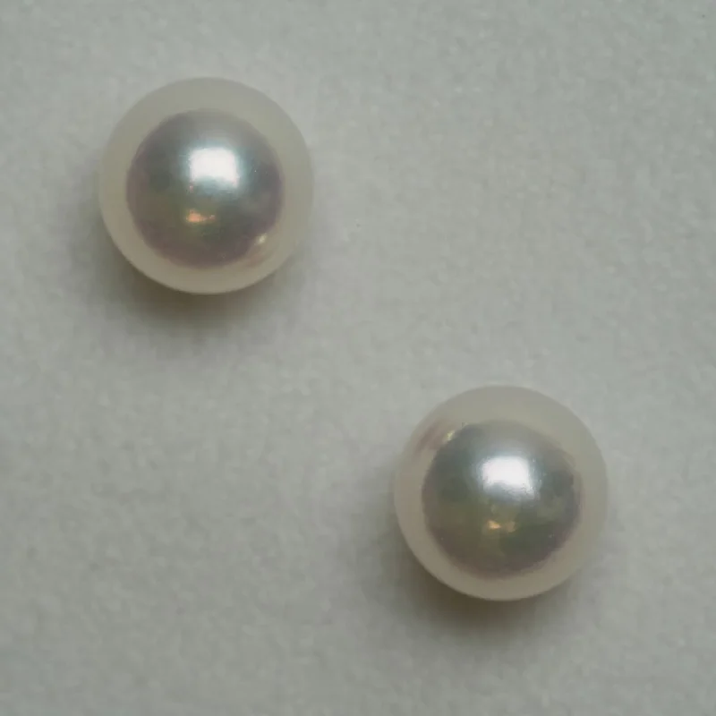 Personalized Engraved Jewelry For Meaningful Gifts 7.37 and 7.48 mm GIA Certified Hanadama Akoya Pearl Stud Earrings