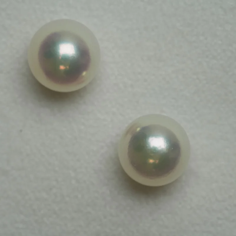 Handmade Pearl Jewelry For Timeless Elegance 7.45 and 7.47 mm GIA Certified Hanadama Akoya Pearl Stud Earrings