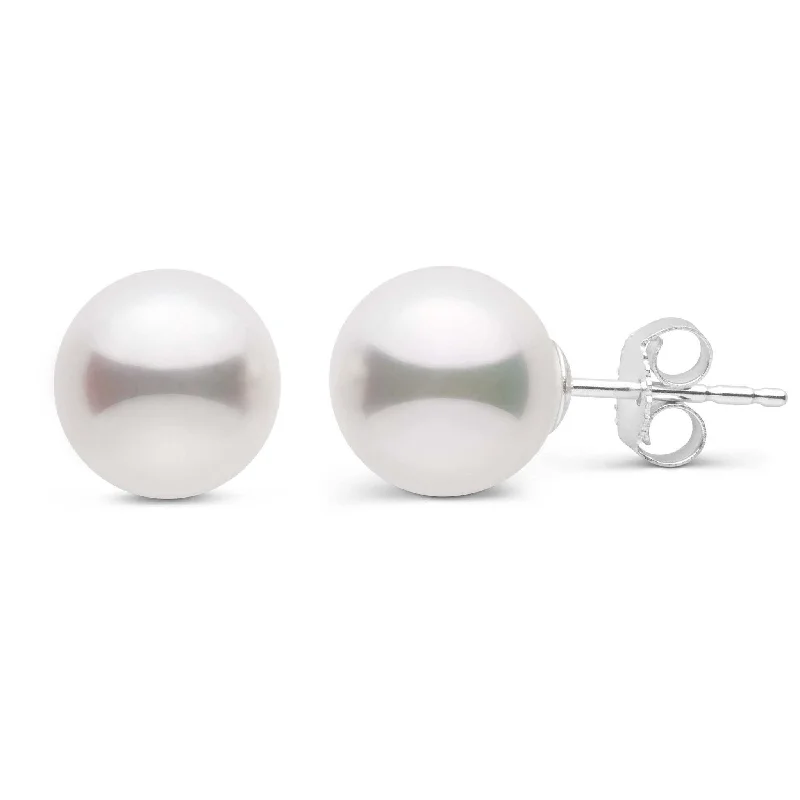 Grab Your Favorite Jewelry At The Lowest Prices 8.0-8.5 mm White Akoya AA+ Pearl Stud Earrings