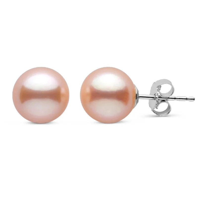 Don't Miss Our Biggest Jewelry Sale Of The Season 8.5-9.0 mm Pink to Peach Freshadama Freshwater Pearl Stud Earrings