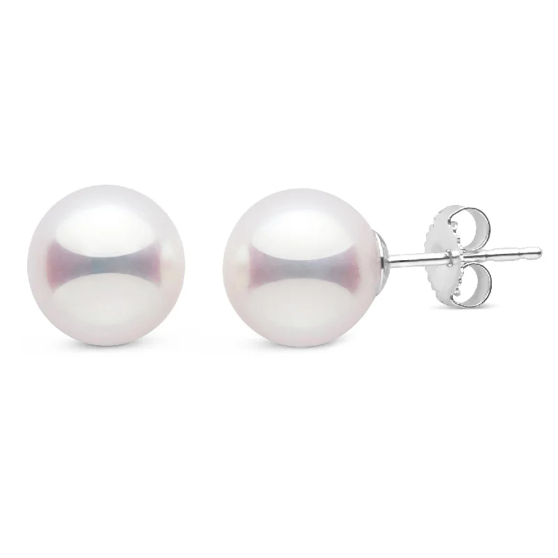 Buy More, Save More On Stunning Jewelry Pieces 8.5-9.0 mm White Hanadama Pearl Stud Earrings