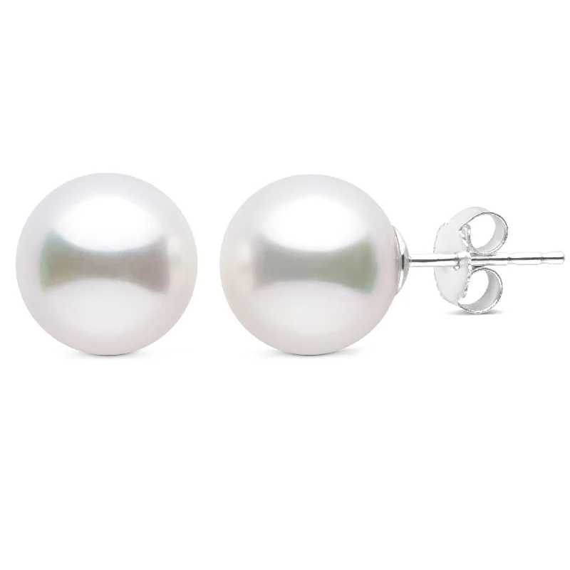 High-End Sparkle, Low-End Prices – Jewelry Sale Live 9.0-10.0 mm AAA White South Sea Pearl Stud Earrings