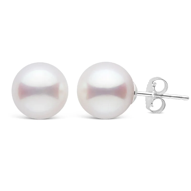 Timeless Elegance At Unbelievable Discounts 9.0-9.5 mm White Akoya AA+ Pearl Stud Earrings