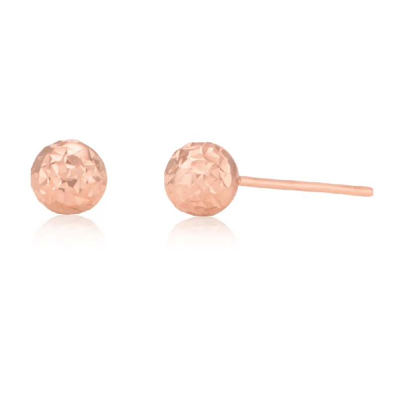 Bold And Beautiful Jewelry Now At Irresistible Prices 9ct Rose Gold 5mm Diamond Cut Studs