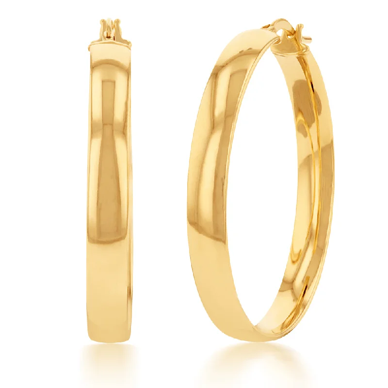 Elegant Jewelry, Exclusive Prices – Shop Now 9ct Silverfilled Yellow Gold Plain 30mm Hoop