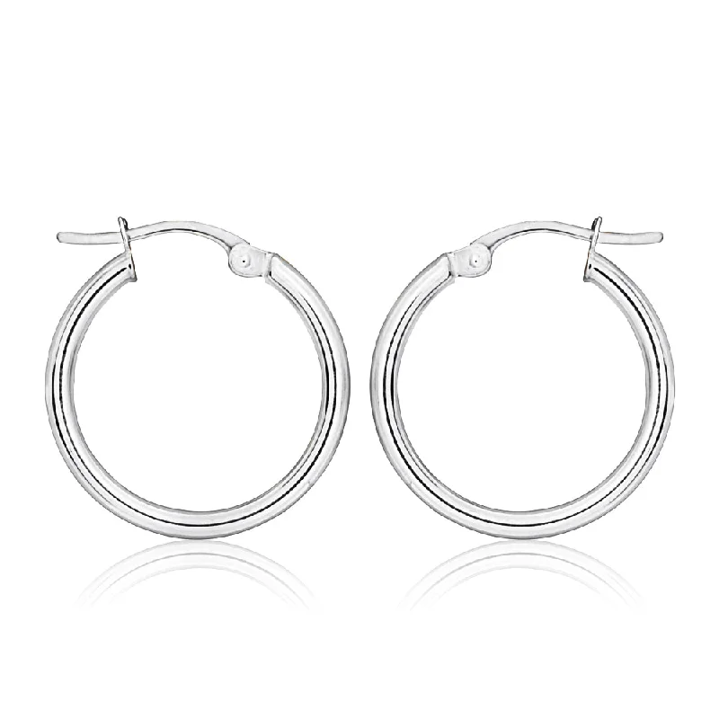 Unlock Unbeatable Jewelry Deals Before They’Re Gone 9ct White Gold Plain 30mm Hoops