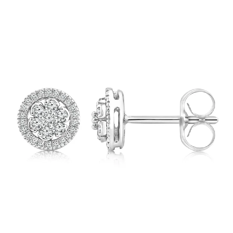Exclusive Jewelry Bundles At Discounted Rates 9ct White Gold Stud Earrings in 1/5 Carat Natural Diamonds