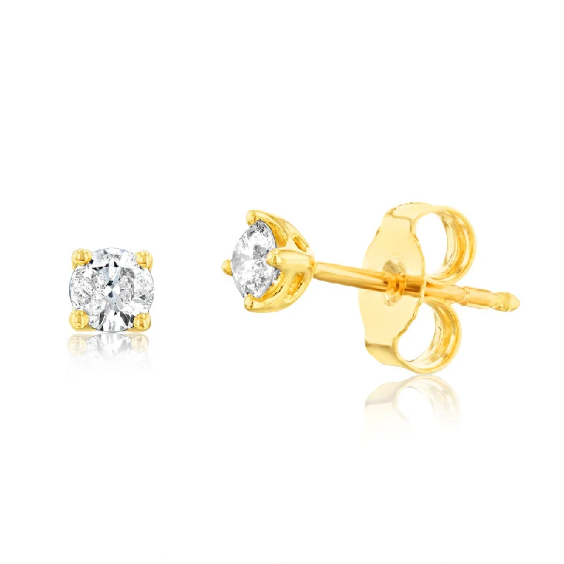 Seasonal Jewelry Sale – Upgrade Your Style Today 9ct Yellow Gold 0.30 Carat Diamond Stud Earrings