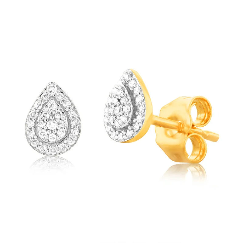 Bestselling Jewelry Now On Sale – Elevate Your Look 9ct Yellow Gold Diamond Stud Earrings