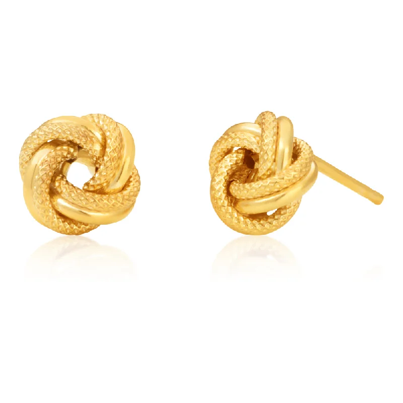 The Perfect Jewelry Piece At The Perfect Price 9ct Yellow Gold Knot Stud