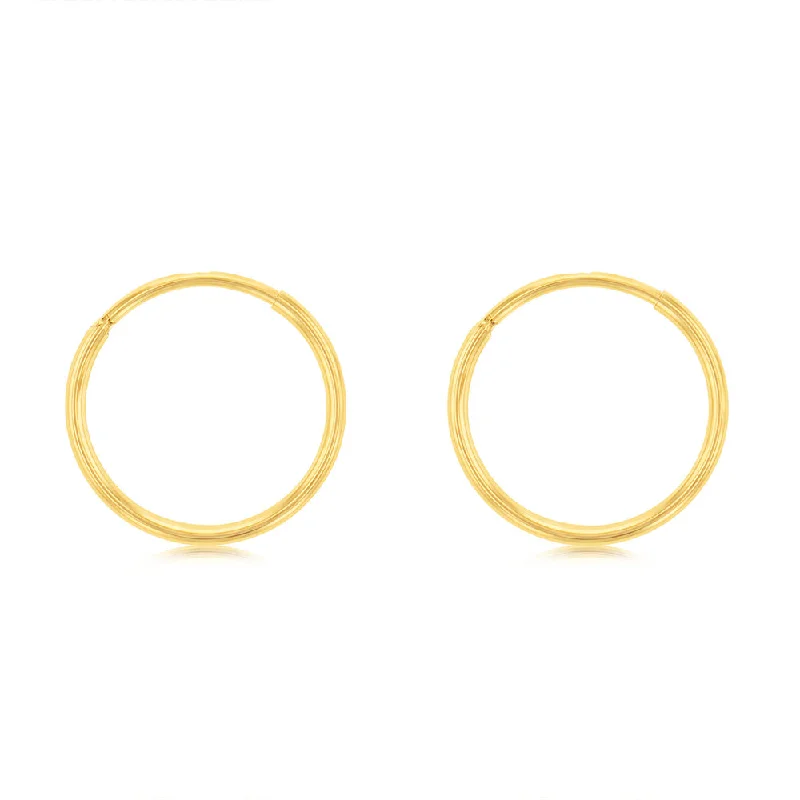 Exclusive Jewelry Bundles At Discounted Rates 9ct Yellow Gold Plain 10mm Sleeper Earrings