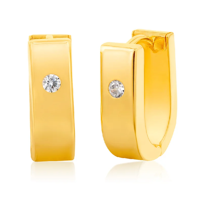 Adjustable Charm Bracelets For A Perfect Fit 9ct Yellow Gold Silverfilled Cubic Zirconia Huggies Earrings