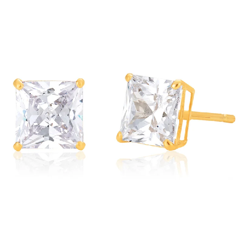 Affordable Luxury Jewelry For Every Occasion 9ct Yellow Gold Zirconia Studs