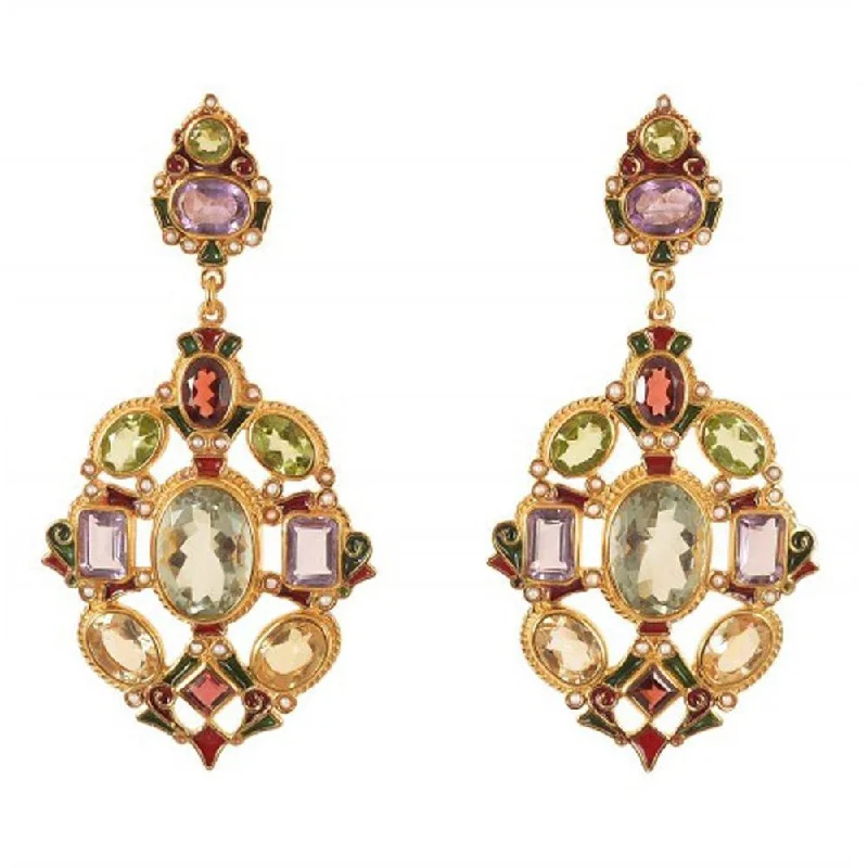 Luxury Jewelry Sale – Sparkle For Less Amethyst Peridot Garnet And Citrine Earrings