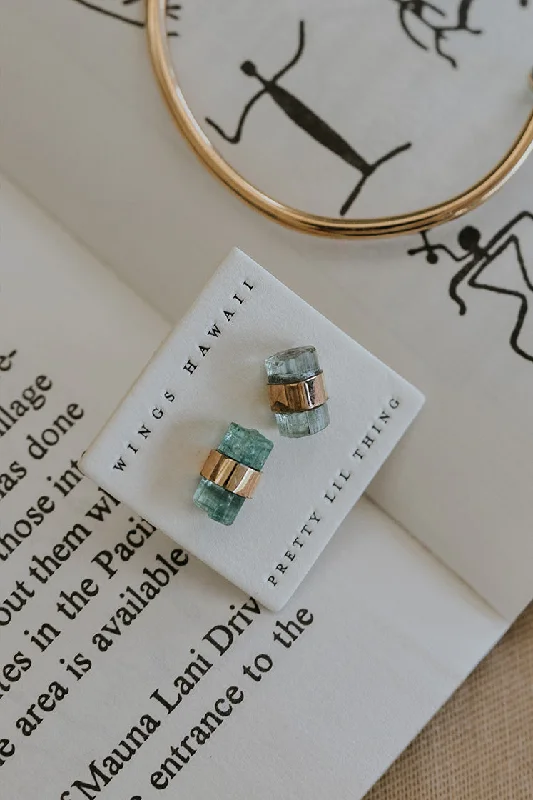 Don't Miss Out On Bestselling Jewelry At Special Prices Banded Crystal Studs - Green Tourmaline Don't Miss Out On Bestselling Jewelry At Special Prices Banded Crystal Studs - Green Tourmaline